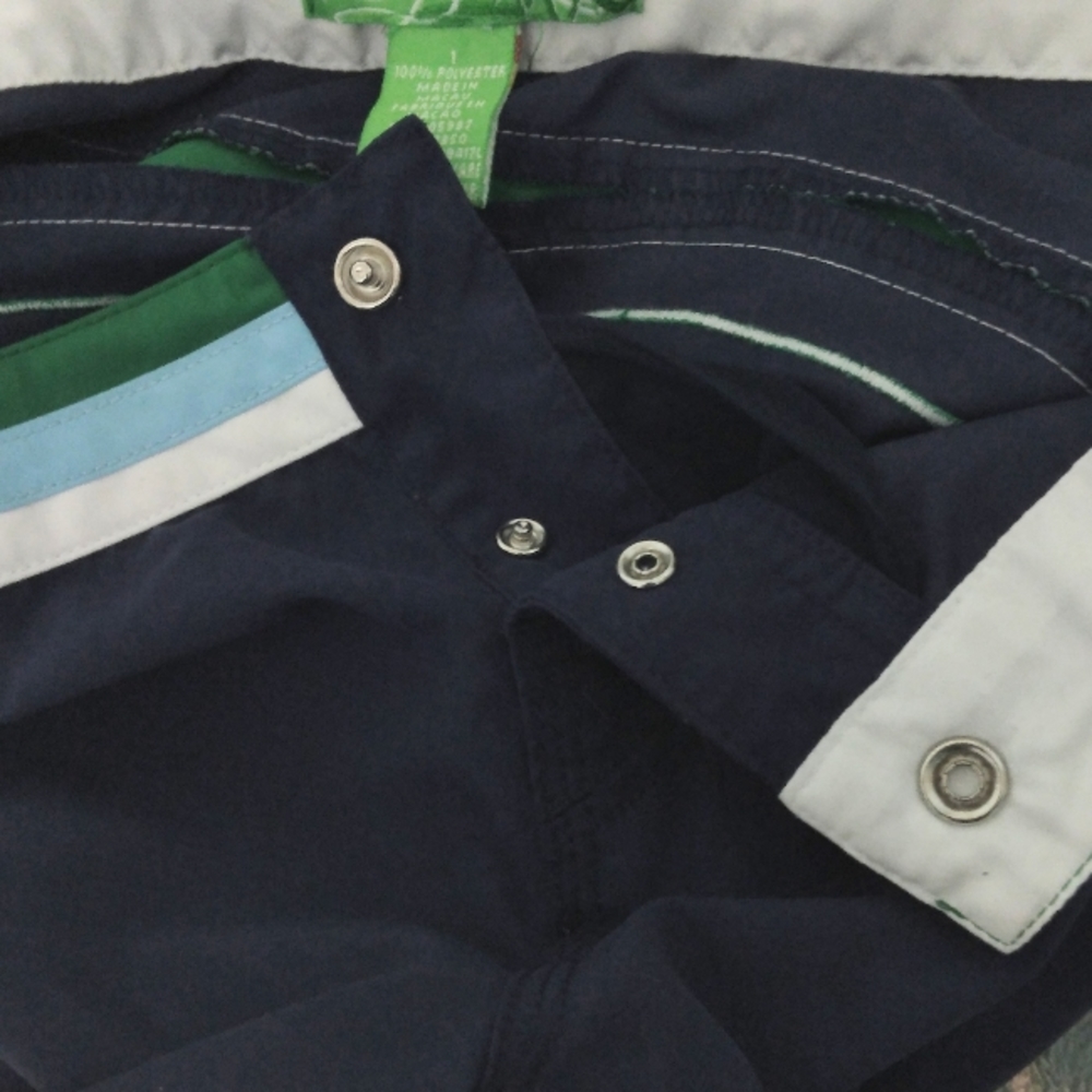 Roxy Quicksilver swim board shorts long style blue/green size 1 - Picture 4 of 4